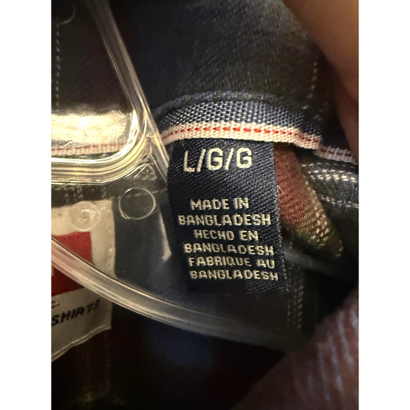 Wrangler Shirt Mens Large Blue Red Green Plaid Flannel Western Button Front - Picture 5 of 9